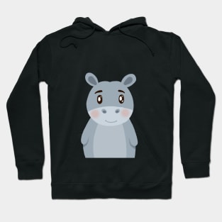 Baby Hippo Illustration Hoodie